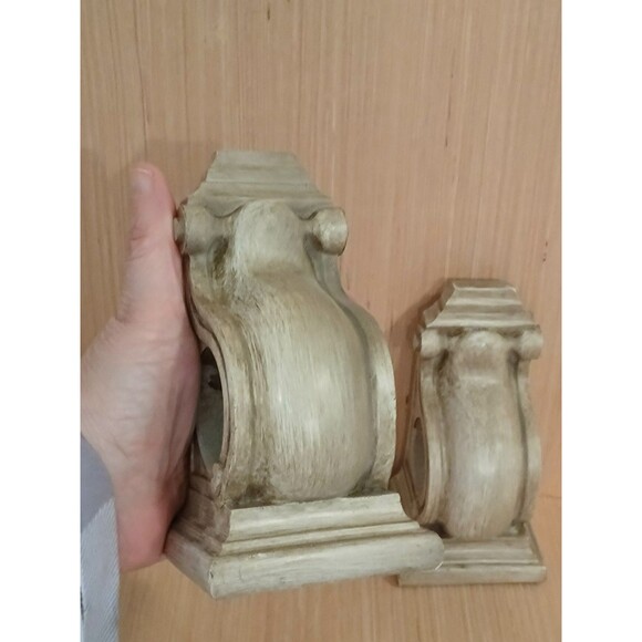 Scroll Curtain Rod Scarf Holders Set of 2 Farmhouse Country Rustic Heavy Duty - Picture 5 of 8